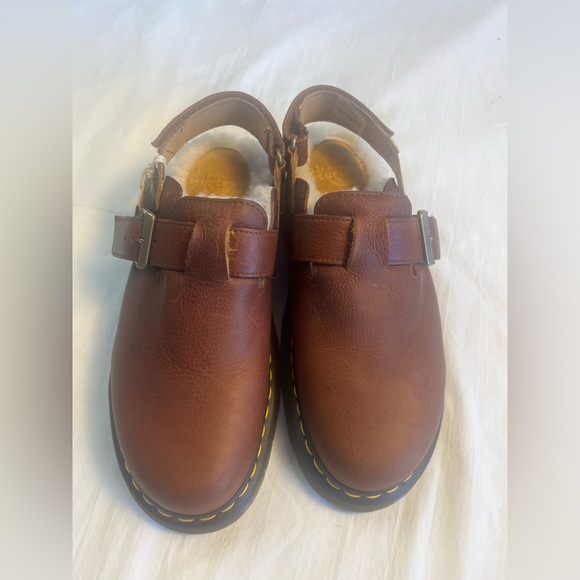 DR MARTENS Jorge II Ambassador Faux Fur Lined Slingback Mules Wmns 10 New No Box - Picture 7 of 14